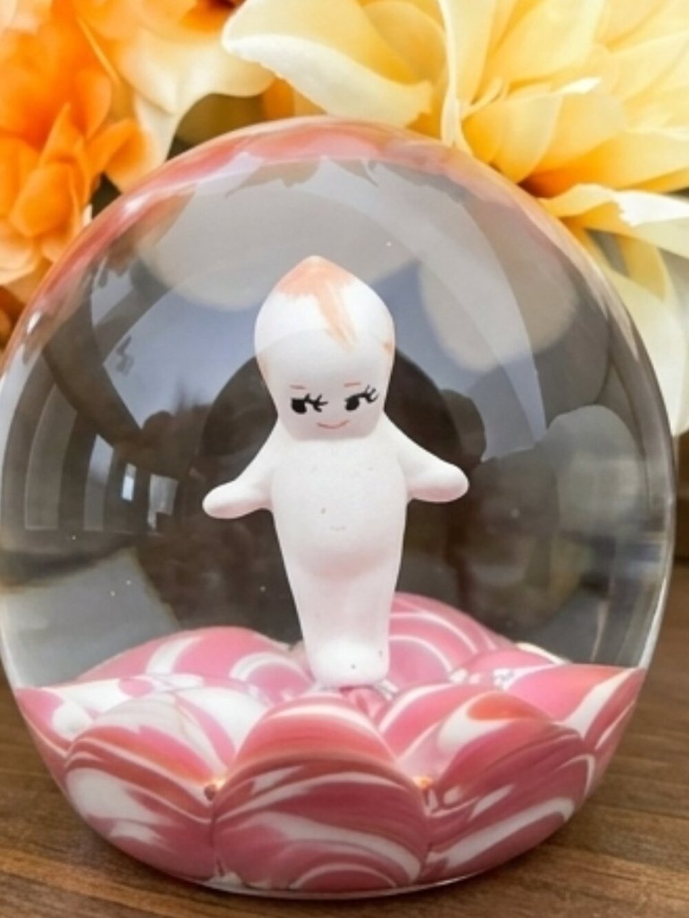 Vintage Rare Collectible 1973 St. Clair Kewpie Doll Glass Paperweight